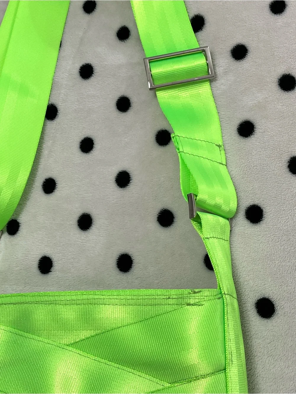 Neon Green Seat Belt Crossbody Bag by FiberTime